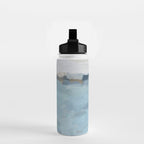 Almost Home - Navy & Baby Blue Abstract Ocean Nature Art Coastal Painting Water Bottle Gallery Image 2