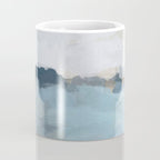 Almost Home - Navy & Baby Blue Abstract Ocean Nature Art Coastal Painting Coffee Mug Gallery Image 4