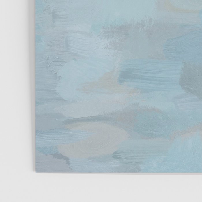 Almost Home - Navy & Baby Blue Abstract Ocean Nature Art Coastal Painting Poster Gallery Image 3