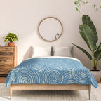 Flowing Blue Spiral Pattern Comforter Gallery Image 3