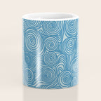 Flowing Blue Spiral Pattern Coffee Mug Gallery Image 4