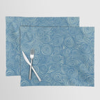 Flowing Blue Spiral Pattern Placemat Gallery Image 1
