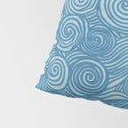 Flowing Blue Spiral Pattern Pillow Sham Gallery Image 4
