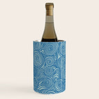Flowing Blue Spiral Pattern Wine Chiller Gallery Image 1