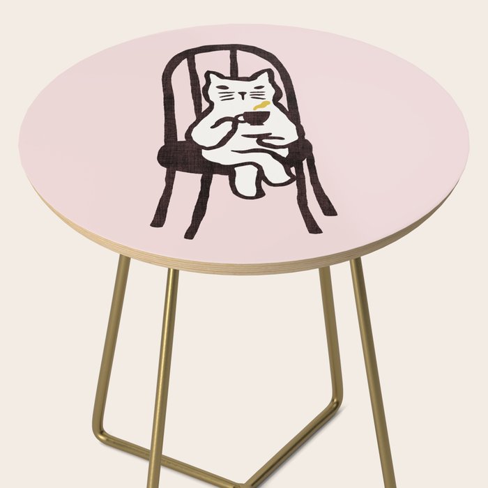 Tea time with cat Side Table Gallery Image 2