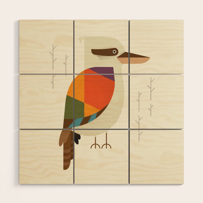 Laughing Kookaburra Wood Wall Art Gallery Image 1