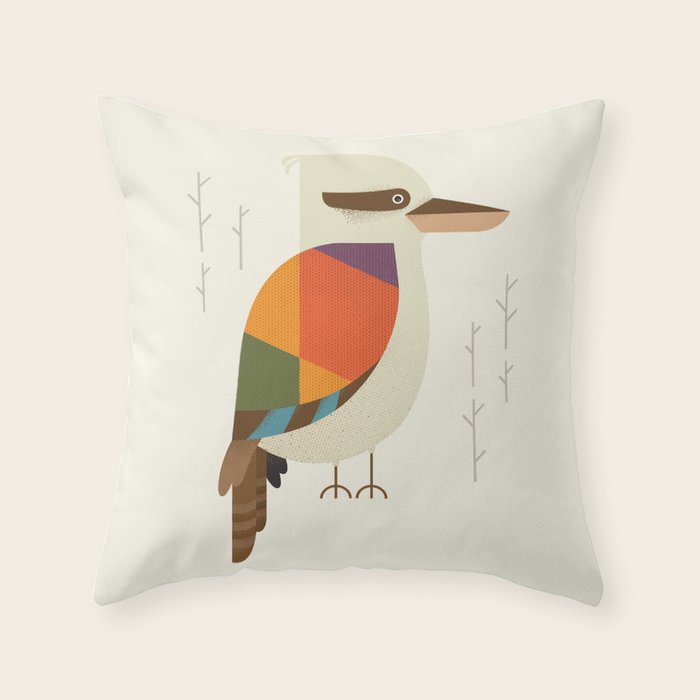 Laughing Kookaburra Throw Pillow Gallery Image 6