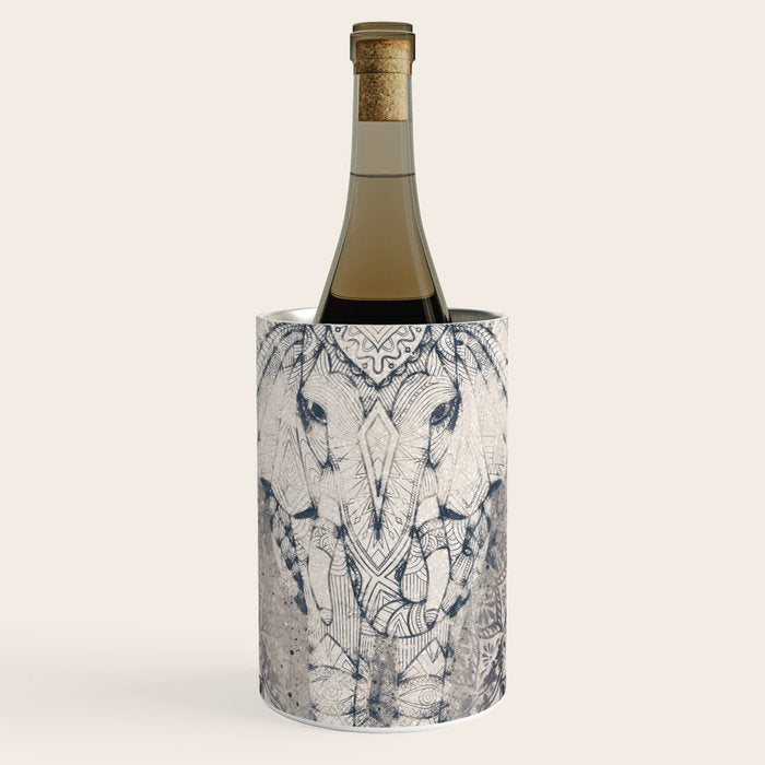 Indian Elephant Mandala Wine Chiller Gallery Image 1