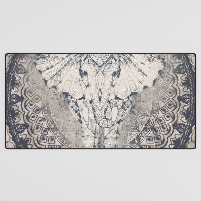 Indian Elephant Mandala Desk Mat Gallery Image 3