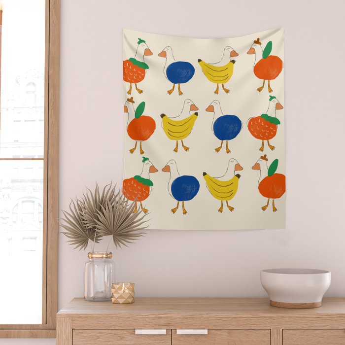 Fruit Ducks Wall Tapestry Gallery Image 2