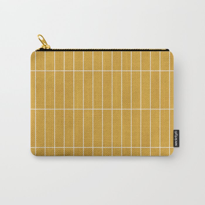 Rectangular Grid Pattern - Mustard Yellow Carry All Pouch Gallery Image 1