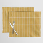 Rectangular Grid Pattern - Mustard Yellow Placemat Gallery Image 1