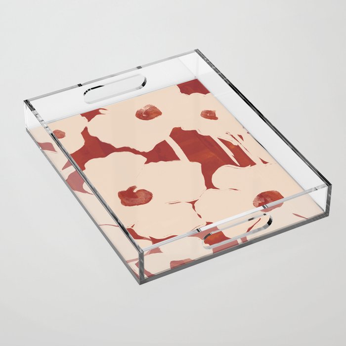 Abstract Flowers 6 Acrylic Tray Gallery Image 1