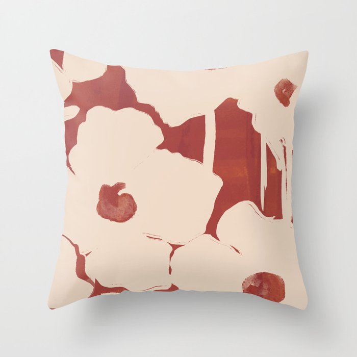 Abstract Flowers 6 Throw Pillow Gallery Image 6