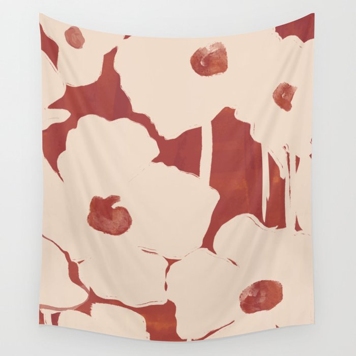 Abstract Flowers 6 Wall Tapestry Gallery Image 4