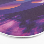 Vaporwave sky 3 / Circles / 80s / 90s / aesthetic Bath Mat Gallery Image 3
