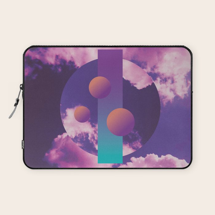 Vaporwave sky 3 / Circles / 80s / 90s / aesthetic Laptop Sleeve Gallery Image 1