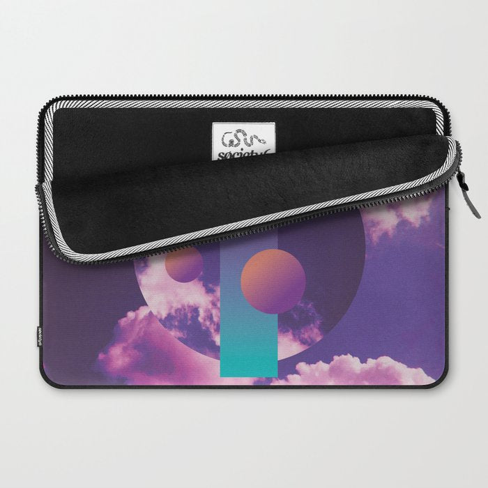 Vaporwave sky 3 / Circles / 80s / 90s / aesthetic Laptop Sleeve Gallery Image 2