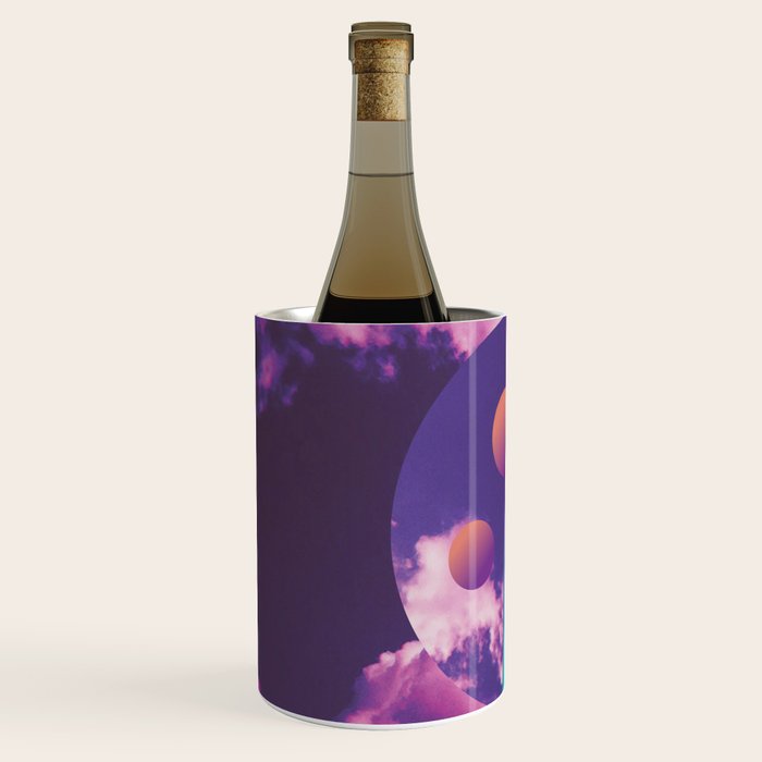 Vaporwave sky 3 / Circles / 80s / 90s / aesthetic Wine Chiller Gallery Image 2