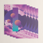 Vaporwave sky 3 / Circles / 80s / 90s / aesthetic Wrapping Paper Gallery Image 3