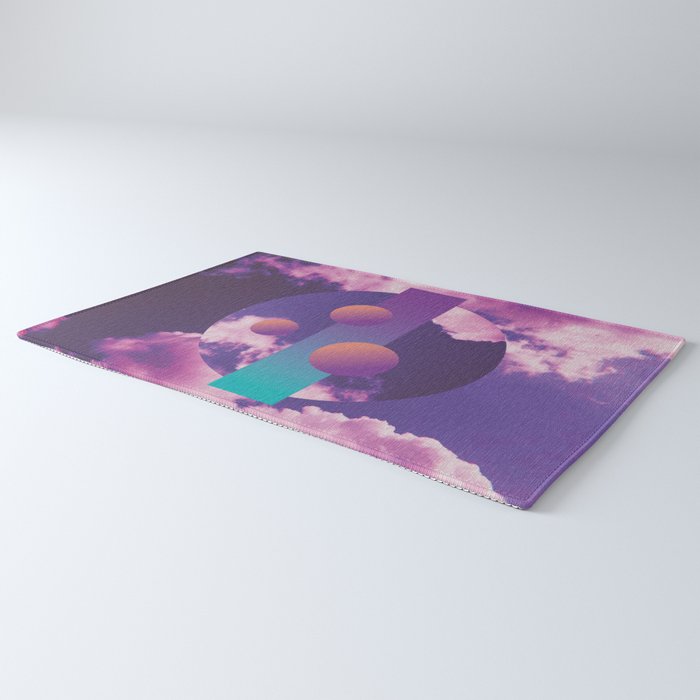 Vaporwave sky 3 / Circles / 80s / 90s / aesthetic Rug Gallery Image 3
