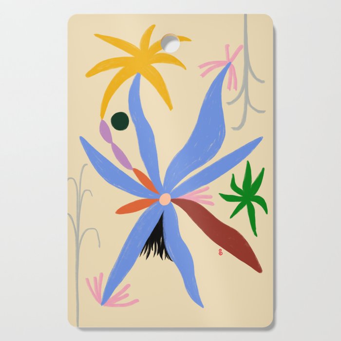 FLOWERS IN MY HEAD Cutting Board Gallery Image 1