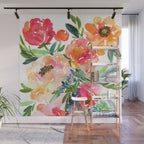bouquet of huge peonies Wall Mural Gallery Image 1