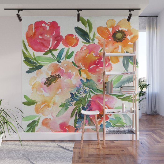 bouquet of huge peonies Wall Mural Gallery Image 1