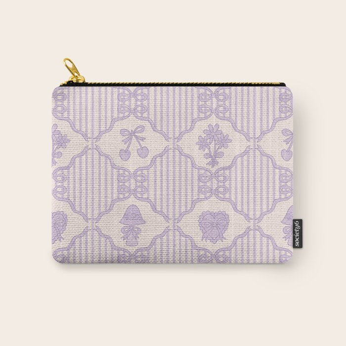 Eloise Print in Lavender Carry All Pouch Gallery Image 1