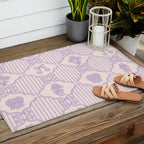 Eloise Print in Lavender Outdoor Rug Gallery Image 2