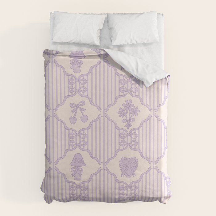 Eloise Print in Lavender Duvet Cover Gallery Image 6