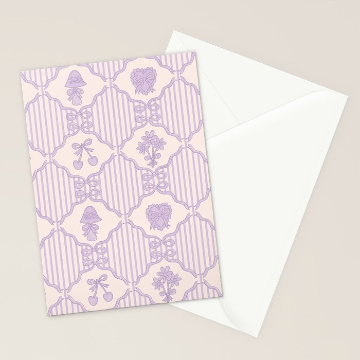 Eloise Print in Lavender Stationery Card Gallery Image 2