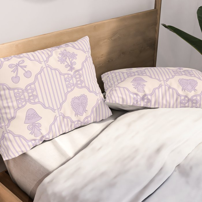 Eloise Print in Lavender Pillow Sham Gallery Image 2