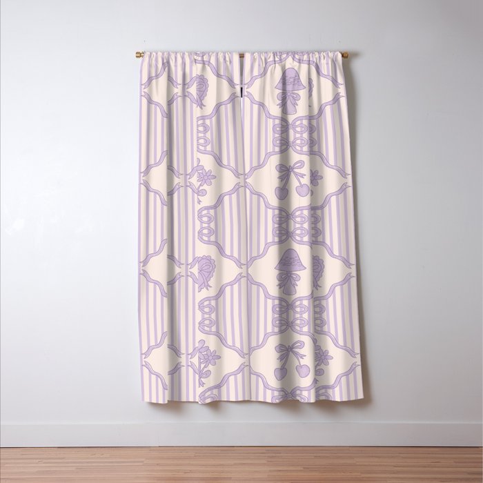 Eloise Print in Lavender Window Curtain Gallery Image 3