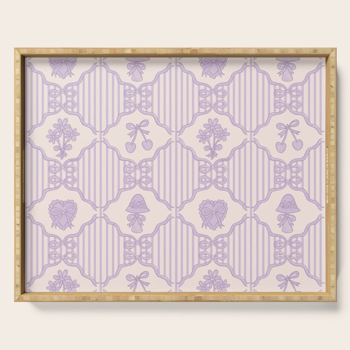 Eloise Print in Lavender Serving Tray Gallery Image 1