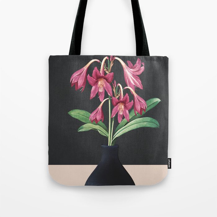 Flowers in Black Vase 3 Tote Bag Gallery Image 1