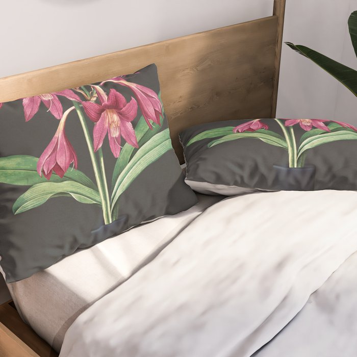 Flowers in Black Vase 3 Pillow Sham Gallery Image 2