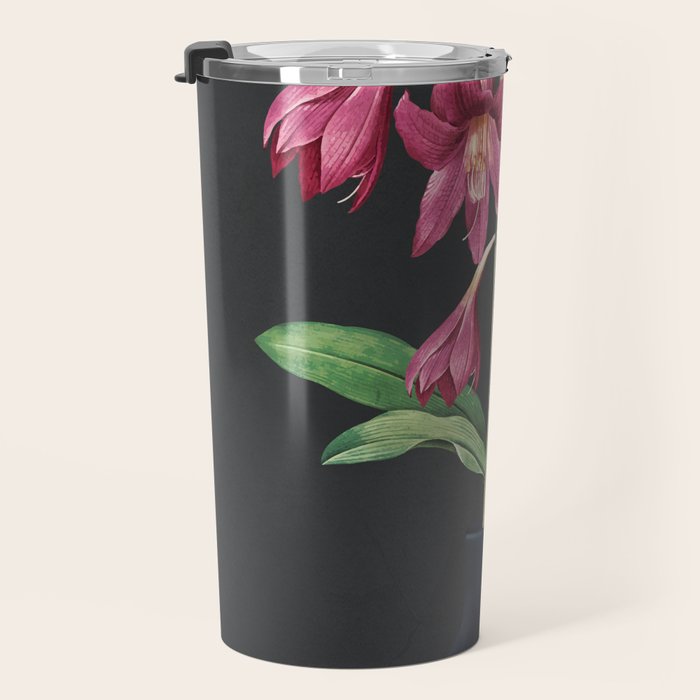 Flowers in Black Vase 3 Travel Mug Gallery Image 3