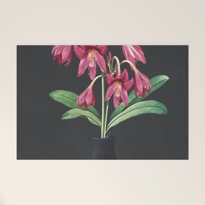 Flowers in Black Vase 3 Welcome Mat Gallery Image 1