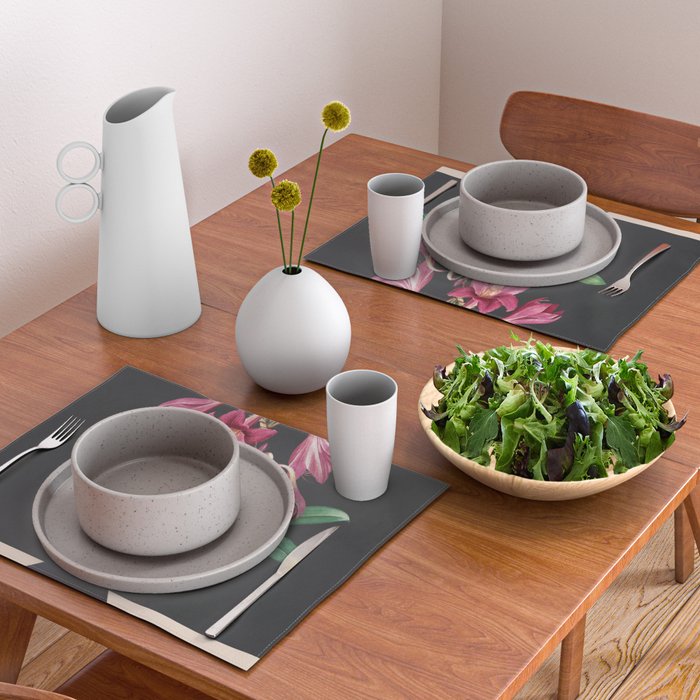 Flowers in Black Vase 3 Placemat Gallery Image 2
