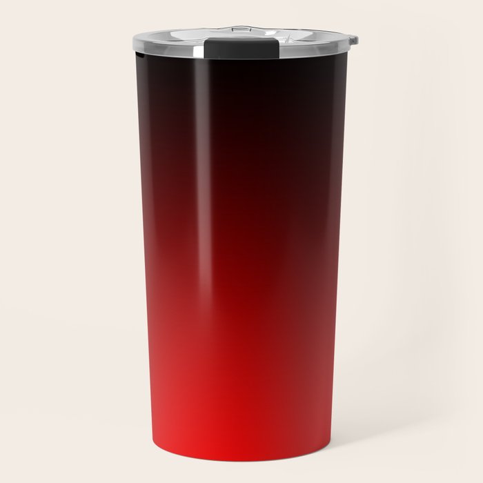 Black Red Neon Nights Ombre Travel Mug Gallery Image 1