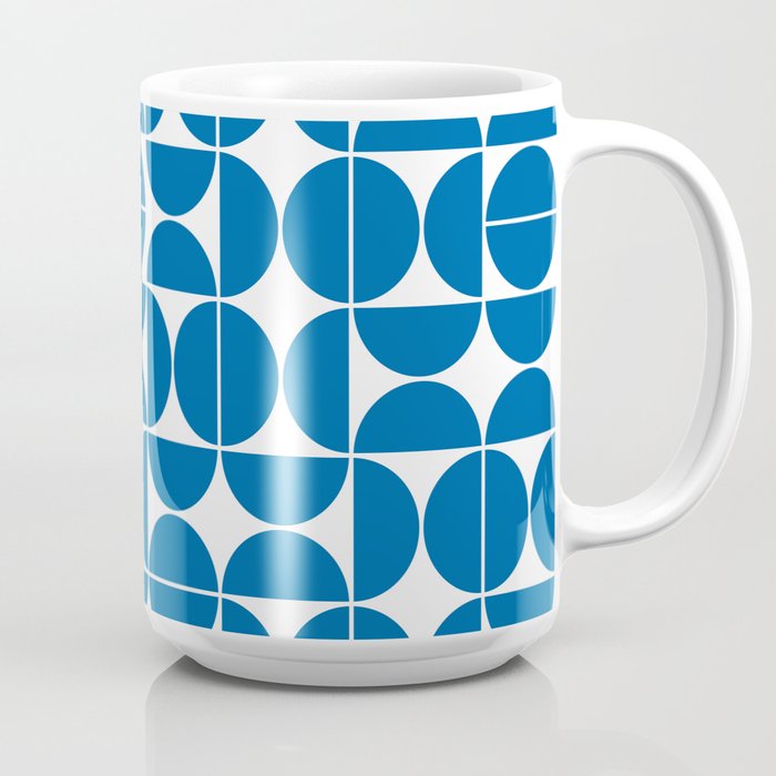 Mid Century Modern Geometric 04 Electric Blue Coffee Mug Gallery Image 2