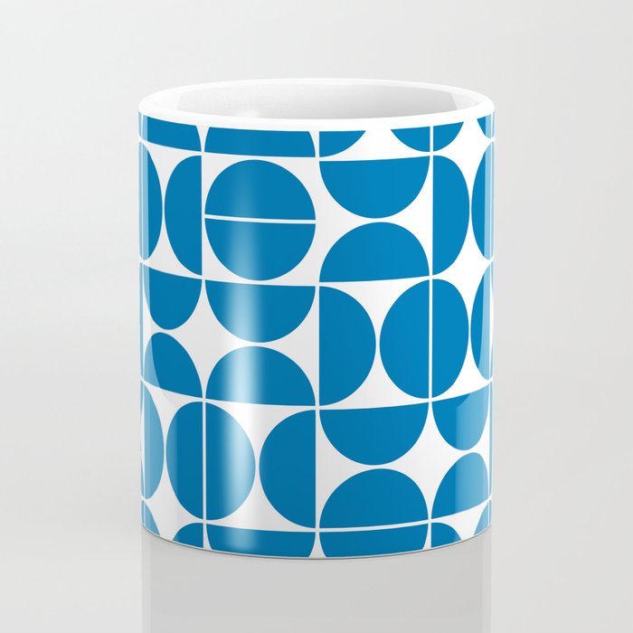 Mid Century Modern Geometric 04 Electric Blue Coffee Mug Gallery Image 4