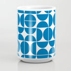 Mid Century Modern Geometric 04 Electric Blue Coffee Mug Gallery Image 4