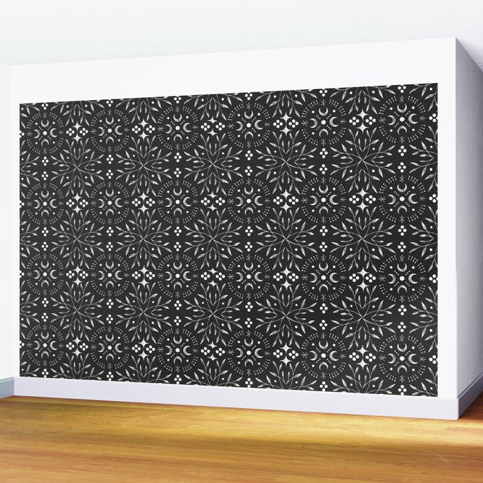Mystical mosaic lunar phases BN Wall Mural Gallery Image 2