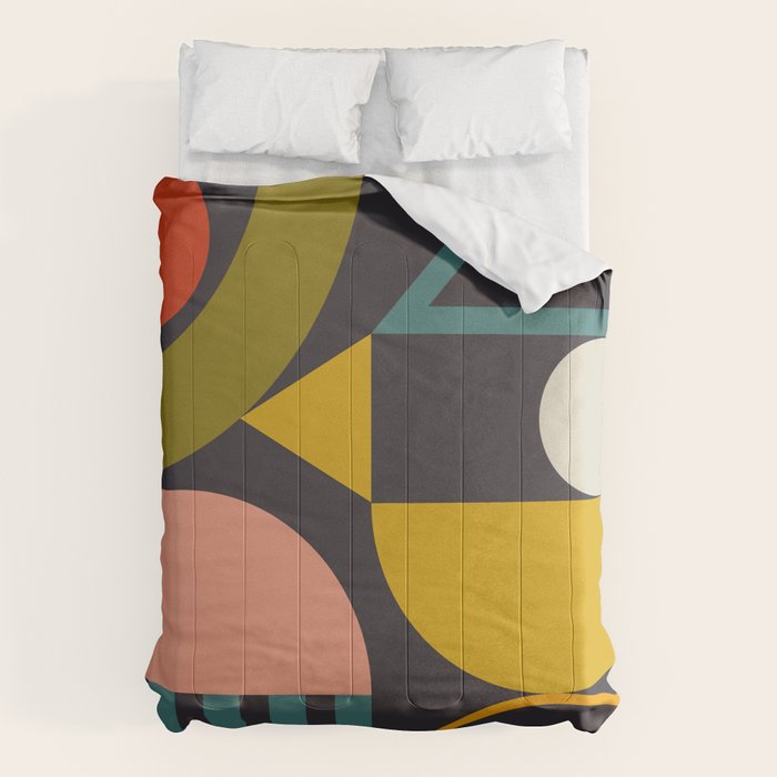 mid century bauhaus geometry abstract 2020 Comforter Gallery Image 6