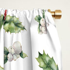 Christmas Holly Window Curtain Gallery Image 2