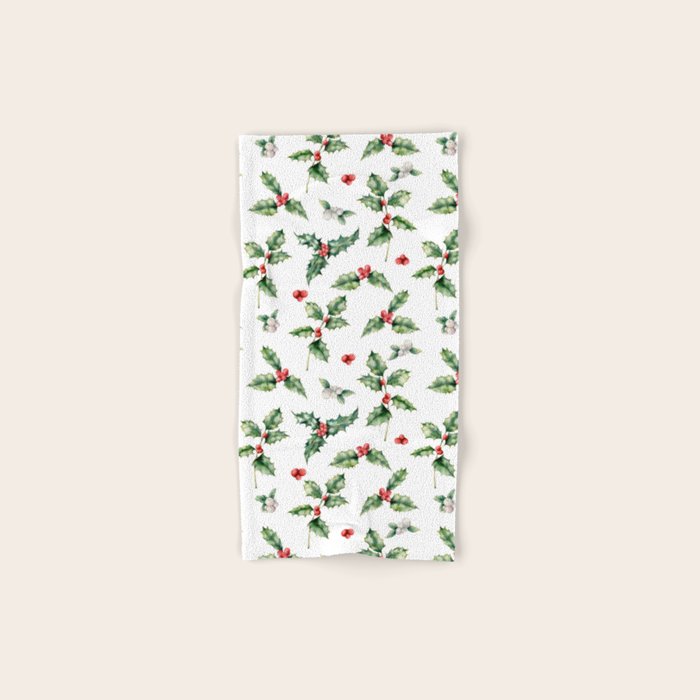 Christmas Holly Bath Towel Gallery Image 1