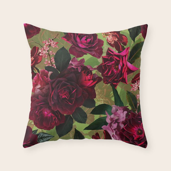 Vintage & Shabby Chic - Botanical Roses Summer Garden   Throw Pillow Gallery Image 6