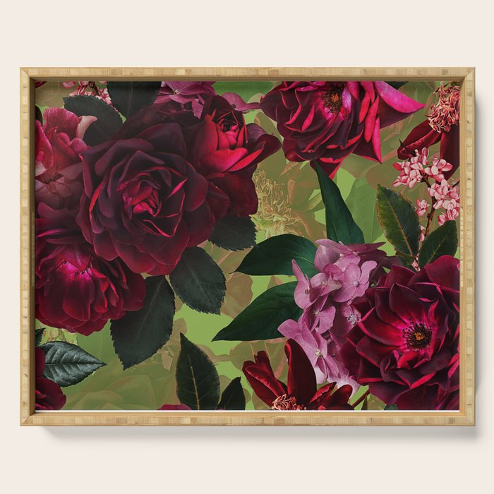 Vintage & Shabby Chic - Botanical Roses Summer Garden   Serving Tray Gallery Image 1